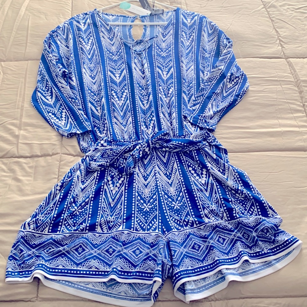 Blue and white one piece/jumper